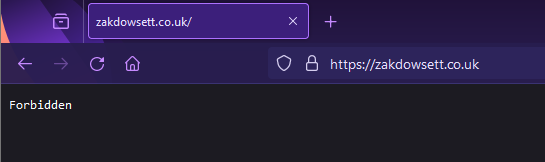 Website with 503 message